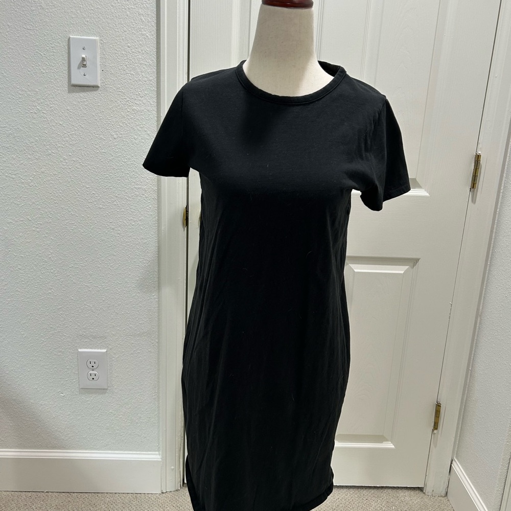 J. Crew Black T-Shirt Dress - Picture 2 of 6